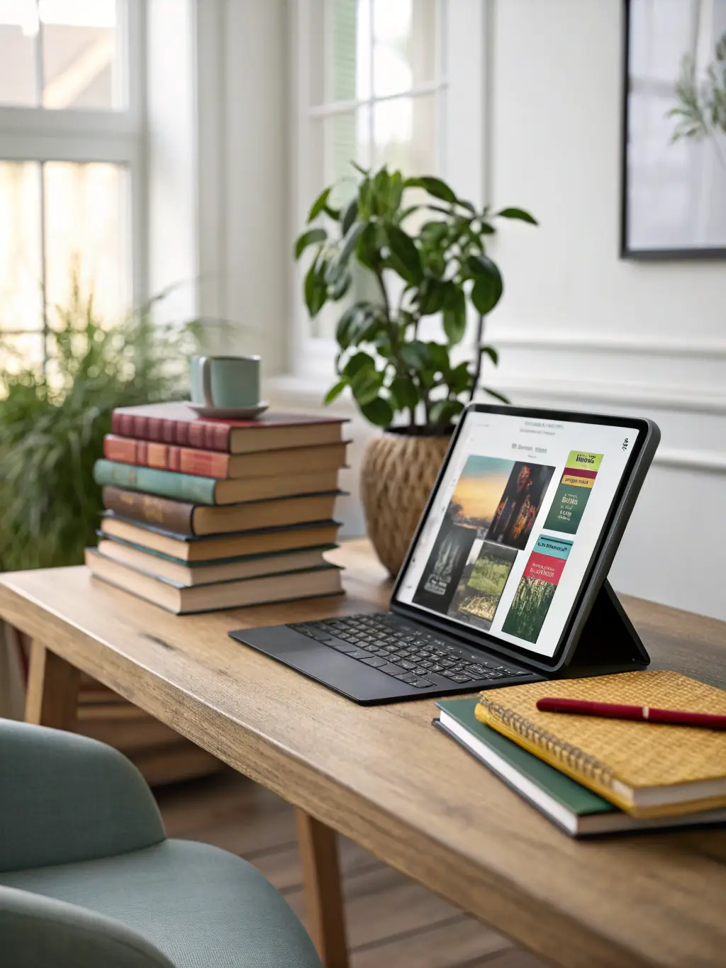 A collection of e-books and blog articles displayed on a digital device, covering a wide range of health and wellness topics.